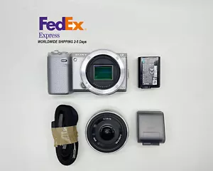 Sony Alpha NEX-5N 16.1MP Mirrorless Camera silver w/Sony 16mm F2.8 AF lens - Picture 1 of 7