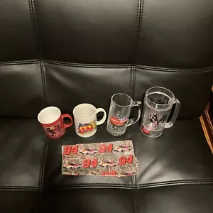 Lot of 4 Vintage Nascar Bill Elliott Coffee & Beer Mugs, 3 #11 & 1 #94 - Picture 1 of 9