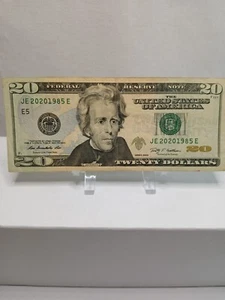 2009 Jackson $20 Twenty JE 20201985 E Birthday Note U.S Currency - Picture 1 of 5
