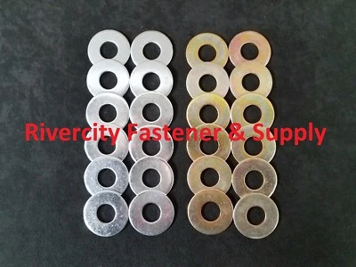 (24) Juego de 24 LAVADORAS DE REPUESTO 2-1/2" Plateado y Amarillo Foto 1 de 4