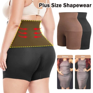 Plus Size Women High Waist Shorts Body Shaper Seamless Belly Control Underwear - Picture 1 of 21