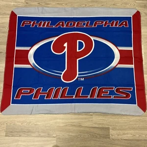 MLB Phillies Philadelphia Super Throw Blanket 44” x 56” CLEAN - Picture 1 of 4