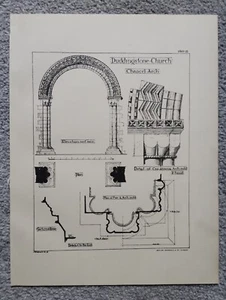 Duddingstone Church Architectural Details - Antique/Vintage Print - 1901 - Picture 1 of 1