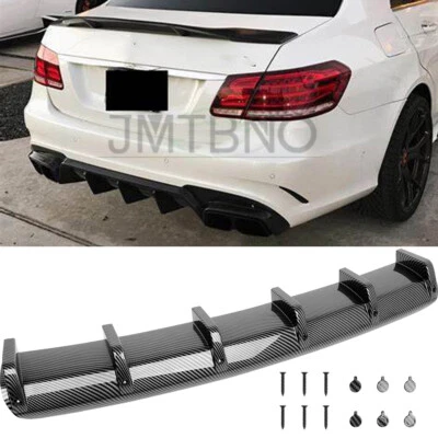 Alerón difusor de parachoques trasero de carbono labio aleta de tiburón para Mercedes Benz W212 E63 AMG Foto 1 de 4