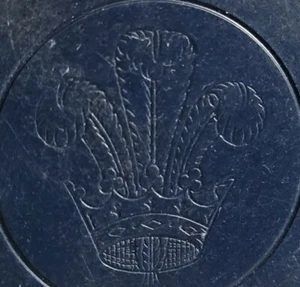 Antiker Ton Poker Chip ROYAL CROWN MIT BLUMEN UND BLÄTTERN - Bild 1 von 4