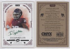 2022 Onyx Vintage Green Signatures /50 Isaiah Spiller #VAIS Rookie Auto RC