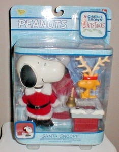 Peanuts Snoopy Christmas Poseable Figure Set, Woodstock, Bell & Chimney 2004 New - Picture 1 of 2