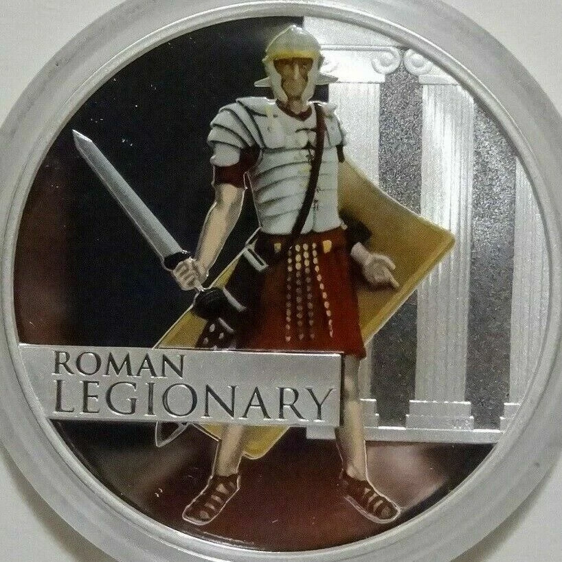 2010 Australian Tuvalu Roman Legionary Proof Dollar Silver Coin Perth Mint - Image 1 of 3