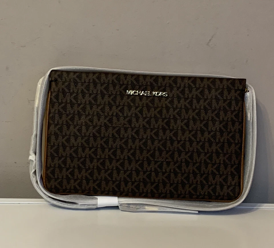 Michael Kors Bag Jet Set Travel LG Triple GSST Cross Body Braun 35S0GTVC9B