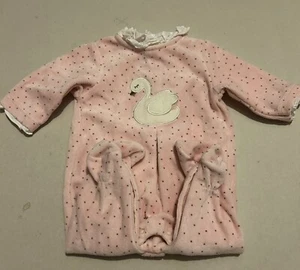 Mayoral Newborn - Baby Grow - 0-1 Months Pink With Swan - Picture 1 of 3