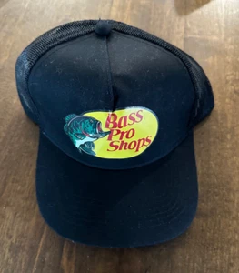 Bass Pro Shops-Snapback Mesh Trucker Black Hat/Cap-NEW - Picture 1 of 3