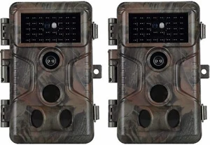 2-Pack 64MP 1296P Trail Game Cameras 100ft Night Vision No Glow Wildlife Camera - Picture 1 of 6