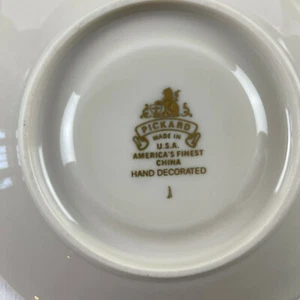Saucer Geneva White (Ivory Background) by Pickard made in USA hand decorated - Imagen 1 de 5