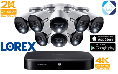 LOREX 2KAD88R 4K 8 Channel DVR Smart 2TB & 8-2K 5MP Deterrence Security Camera🔥 - Image 1 of 4
