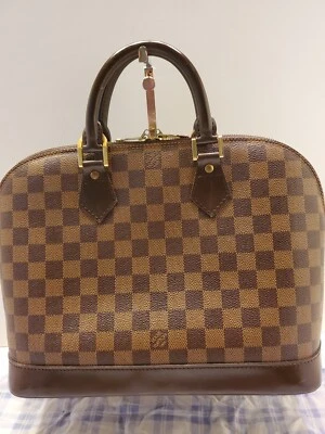 Bolso de Mano LV Louis Vuitton Alma PM Damiere Level Bolso de Lona Marrón - En muy buena condición Foto 1 de 4