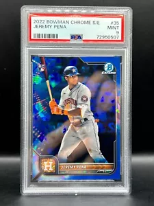 Jeremy Pena #35 2022 Bowman Chrome Sapphire Edition Astros RC PSA 9 - Picture 1 of 2