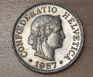 1957 Switzerland 5 Rappen - Picture 1 of 2