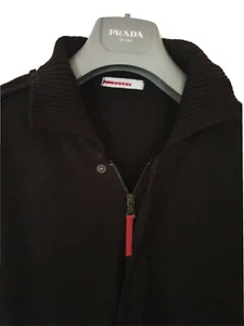 Herren PRADA Wollpullover/Pullover mit durchgehendem Reißverschluss. Größe L. Tadellos 895£ - Bild 1 von 12