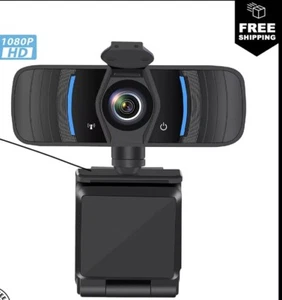 Castries 1080P Webcam con Cover Privacy Webcam HD con Mic e Riduzione Rumore - Foto 1 di 8