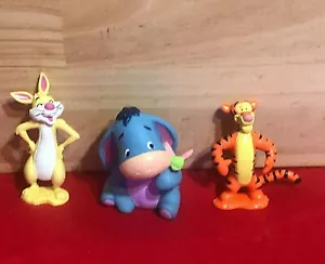 2000 &2001 3 - 3.5" Winnie The Pooh Collectibles and Hundred Acre Friends Disney - Picture 1 of 12