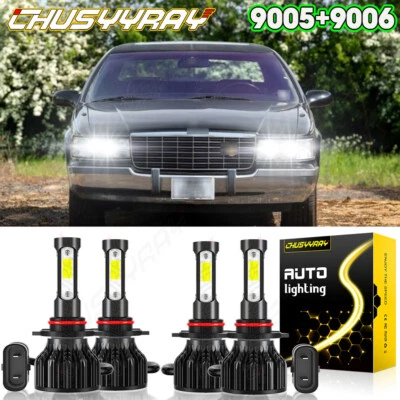For Cadillac Fleetwood 1987-1996 4x LED Combo Headlight Bulbs High Low Beam Kit - Image 1 of 4