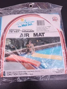 De colección Intex The Wet Set Alfombra de Aire Inflable Azul Vinilo Piscina Flotador 72"x27" 1984 - Imagen 1 de 6