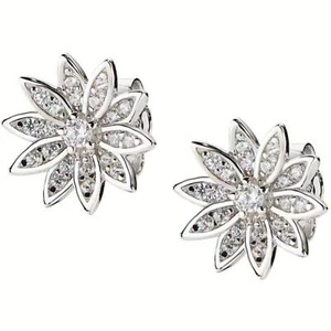 Orecchini Donna Lobo AMEN ELOBBZ Aregnto 925 con Fiore Zirconato - Foto 1 di 3