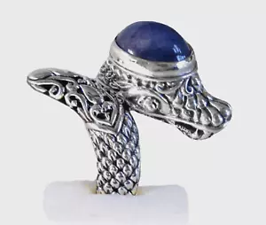 Tansanit Drachen Ring / Größe 11,5 / 925 Sterling Silber / 5,5 kt, 12,6 Gramm - Bild 1 von 7