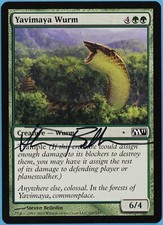 Yavimaya Wurm Magic 2011 / M11 NM Common Artist Signed CARD (s1974) ABUGames