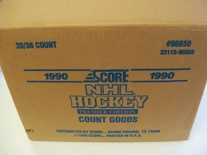 1990-91 SCORE HOCKEY OPENED CASE 20 BOXES 36 PACKS EACH - Picture 1 of 4