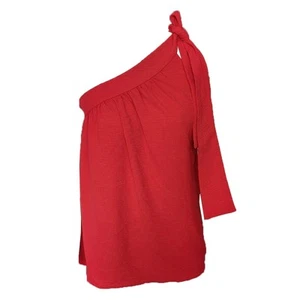 Women Single Shoulder Top Bowknot Lace Up Bust Pleated Sleeveless Summer Blo ZZ1 - Picture 1 of 4