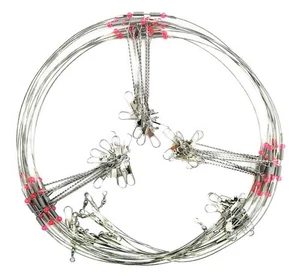 Fishing Wire Leaders for Bottom Rigs: 10pcs Saltwater Hi-Low Rig Leaders with... - Picture 1 of 6
