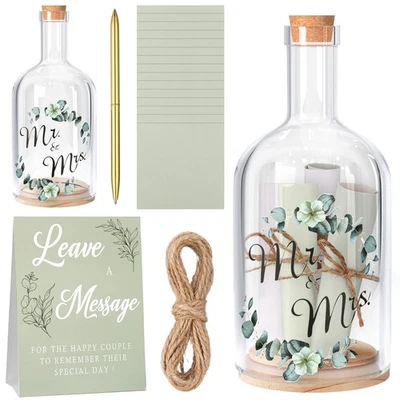 Wedding Guest Book 50 Paper Leaves for Message with Gold Pen Bridal Shower Ac... - Image 1 of 4