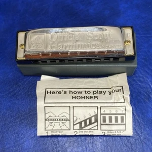 BSA Boy Scouts Hohner Official Scout Harmonica with Case & Instructions - Picture 1 of 15