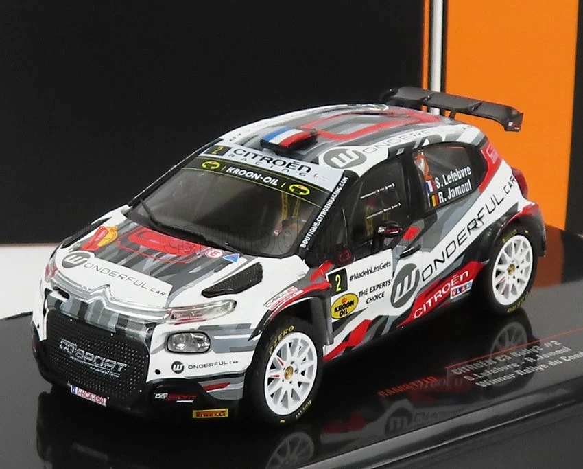 MODELLINO AUTO STATICO IXO CITROEN C3 WINNER RALLY CONDROZ 2021 LEFEBVRE 1/43