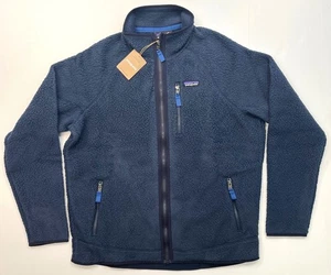 Men's PATAGONIA Retro Pile Fleece Jacket #22801 NEW NAVY w/ SUNKEN BLUE (NNSU) - Picture 1 of 3