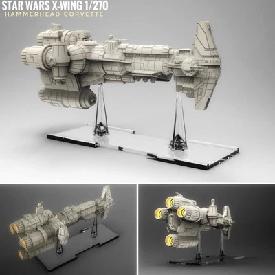 Star Wars X-wing 1/270 Hammerhead Corvette Raw UNPAINTED Resin 14k 3D - Image 1 of 4