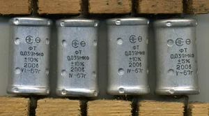 FT-2 Audio Teflon Capacitors 0.027uF - 0.068uF 200V Lot of 4 pcs - Picture 1 of 1