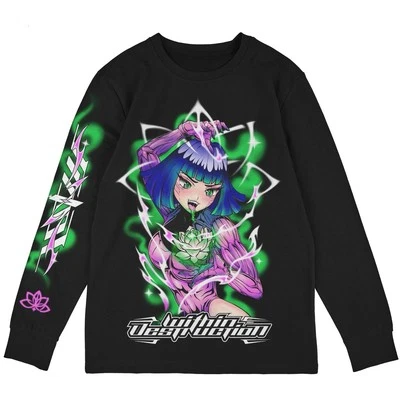 Within Destruction Lotus Anime Metal Merch Gildan Heavy Cotton Long Sleeve Shirt - Image 1 of 4