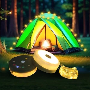 Multi-Function Retractable Camping String Lights, 2-in-1 Lantern, 33ft Strip ... - Picture 1 of 9