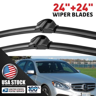 Limpiaparabrisas delantero 24" y 24" para Mercedes-Benz E250 E350 E400 E550 NUEVO Foto 1 de 4