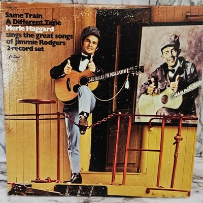Merle Haggard Same Train A Different Time 2 LP Vinyl Album Record Rodgers VTG - Image 1 of 4