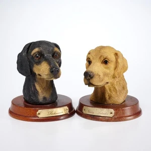 Vintage Golden Retriever Doberman Dog Figurine Resin Bust Sculpture Leonardo UK - Picture 1 of 6