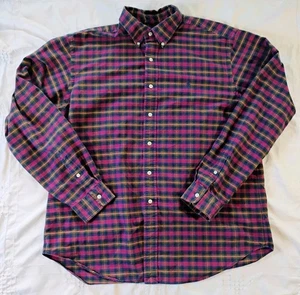 Ralph Lauren Men’s XL Classic Fit Purple Plaid Flannel Button-Down Shirt Pony - Picture 1 of 9