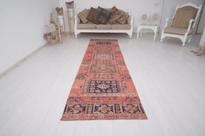 3x11 Vintage Runner Oushak Area Rug Turkish Handmade Antique Rug Neutral Rug, 94 - Image 1 of 4