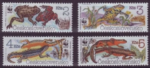CECOSLOVACCHIA 1989 Rettili, anfibi 4v MNH** - Picture 1 of 1