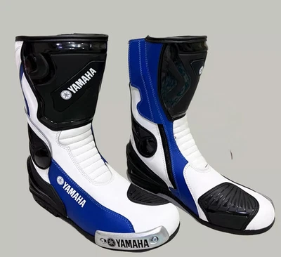 New Yamaha Leather Motorbike Racer Boot For Men Rider Track Sports Shoes Ce Foto 1 de 3