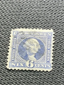 Antique c.1869 US Stamp Scott #115 George Washington G Grill Very Fine - Picture 1 of 5