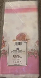 Paño de mesa de fiesta rosa menta de colección papel de cumpleaños saludo americano 1992 - Imagen 1 de 4