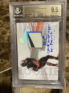 2014 SP Authentic Brandin Cooks Inscriptions RC Patch Auto #5/10 BGS 9.5 - Picture 1 of 10